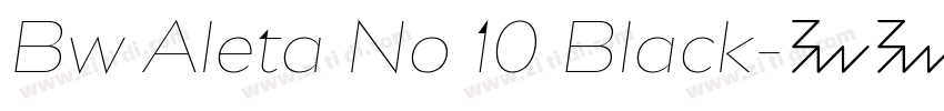 Bw Aleta No 10 Black字体转换